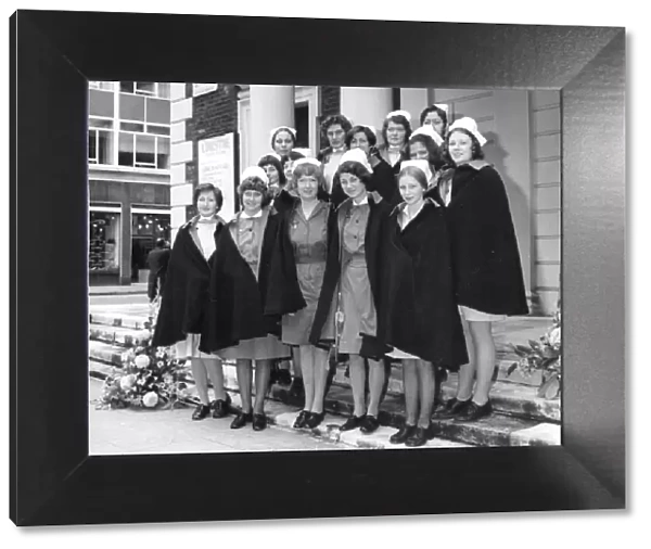 Semi-formal group of 14 nurses, London