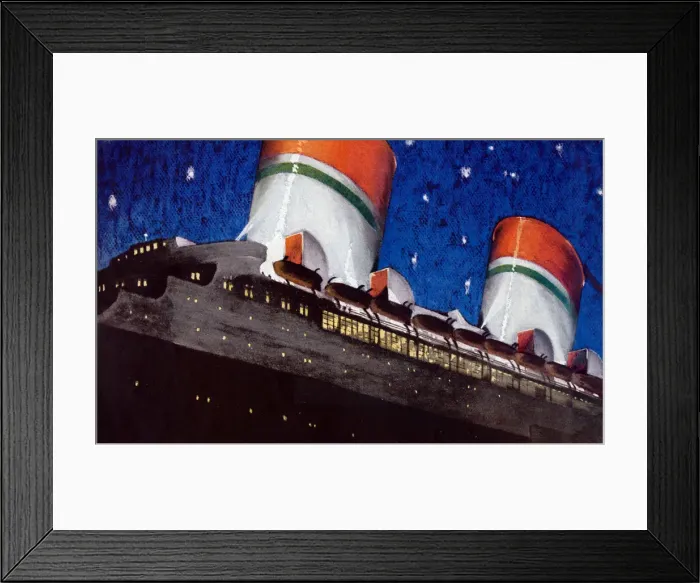Framed Print : Deck and Smokestacks Framed Print : Deck and Smokestacks