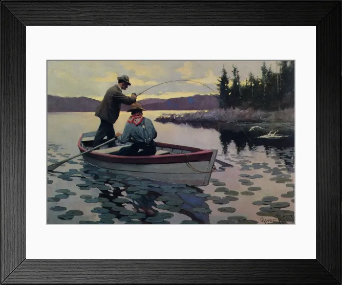 Framed Print : Men Fishing Date: 1930 Framed Print : Men Fishing Date: 1930