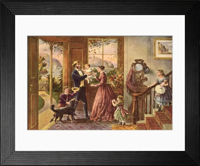 Framed Print : The Four Seasons of Life, Middle Age Date: 1868 Framed Print : The Four Seasons of Life, Middle Age Date: 1868