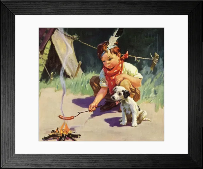 Framed Print : Cooking Dinner Date: 1940 Framed Print : Cooking Dinner Date: 1940