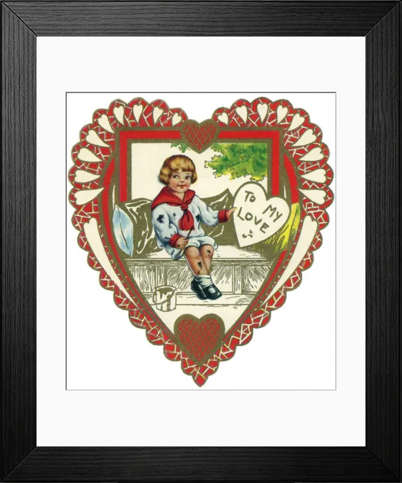Framed Print : Boy Inside Valentine Framed Print : Boy Inside Valentine