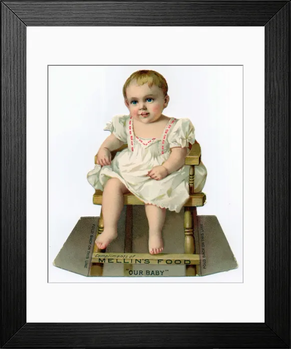 Framed Print : Baby in Highchair Framed Print : Baby in Highchair