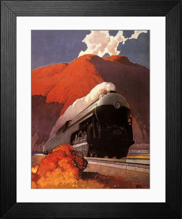 Framed Print : Train and Mountains Framed Print : Train and Mountains