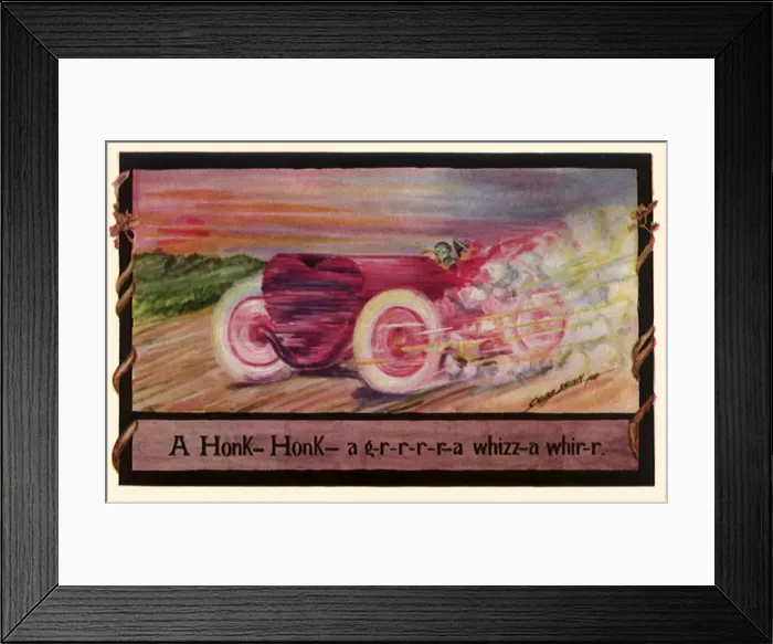 Framed Print : Speeding Along Road Date: 1910 Framed Print : Speeding Along Road Date: 1910