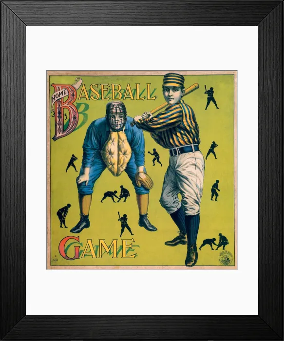 Framed Print : Batter and Catcher Framed Print : Batter and Catcher