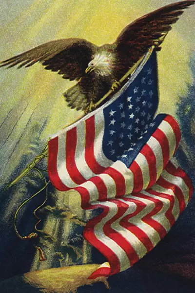 Eagle and American Flag Date: 1915