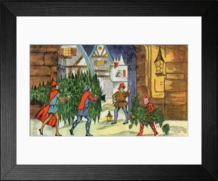 Framed Print : Bringing the Tree Home Date: 1930 Framed Print : Bringing the Tree Home Date: 1930