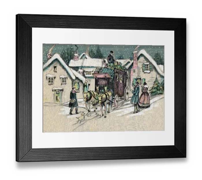 Framed Print : Carriage in Town Center Framed Print : Carriage in Town Center