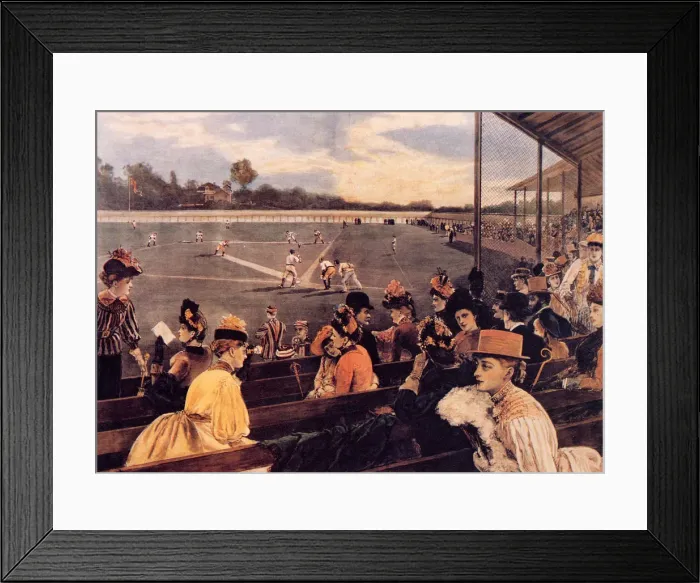 Framed Print : College Baseball Stands Date: 1889 Framed Print : College Baseball Stands Date: 1889