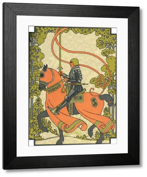 Framed Print : Knight on Horseback Date: 1923 Framed Print : Knight on Horseback Date: 1923