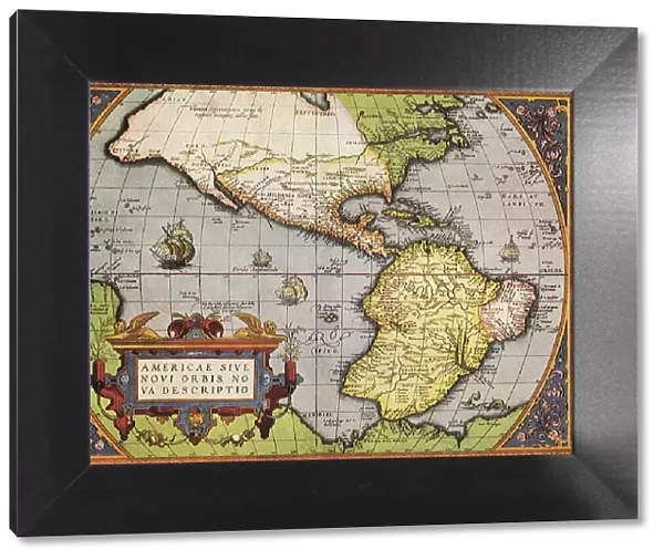 Early Map of Americas 1570 Date: 1570