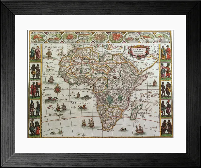 Framed Print : Map of Africa, 1645 Date: 1645 Framed Print : Map of Africa, 1645 Date: 1645