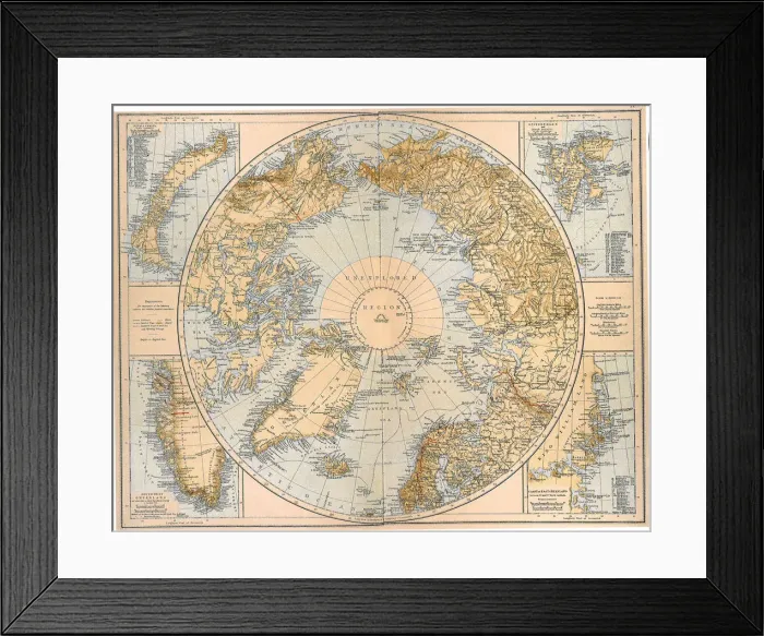 Framed Print : North Polar Region 1897 Date: 1897 Framed Print : North Polar Region 1897 Date: 1897