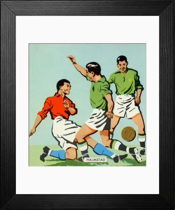 Framed Print : Soccer Players Date: 1958 Framed Print : Soccer Players Date: 1958