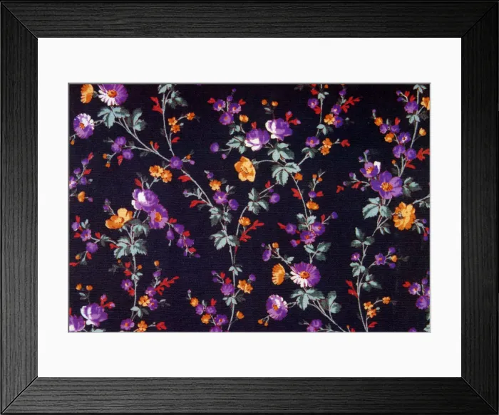 Framed Print : Small puple flowers grow off of long green stems Framed Print : Small puple flowers grow off of long green stems