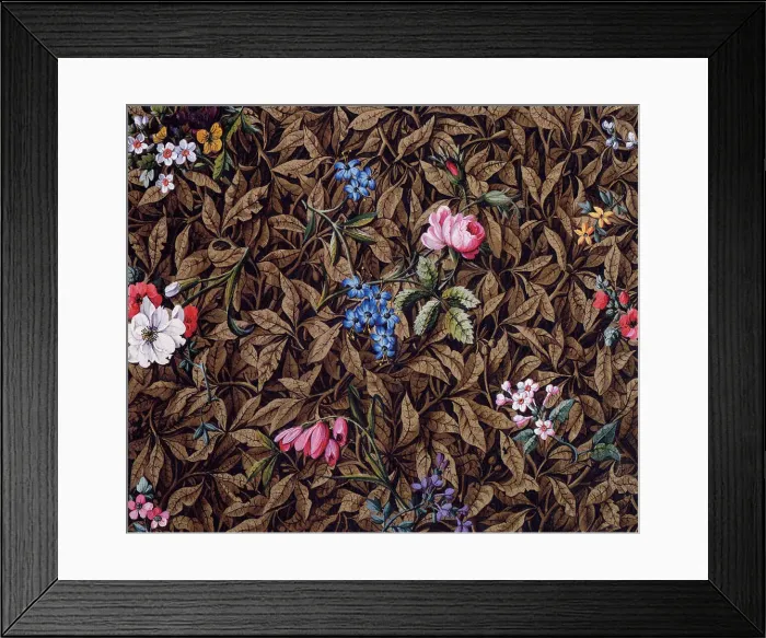 Framed Print : Brown Leaves and Flowers Date: 1792 Framed Print : Brown Leaves and Flowers Date: 1792