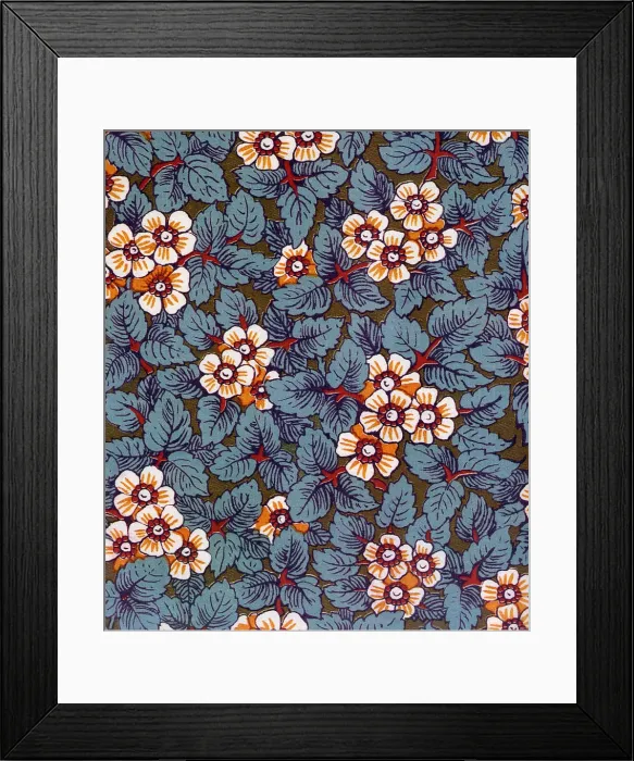 Framed Print : Flowers and Grey Leaves Date: 1912 Framed Print : Flowers and Grey Leaves Date: 1912