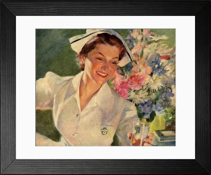 Framed Print : Smiling Nurse Framed Print : Smiling Nurse
