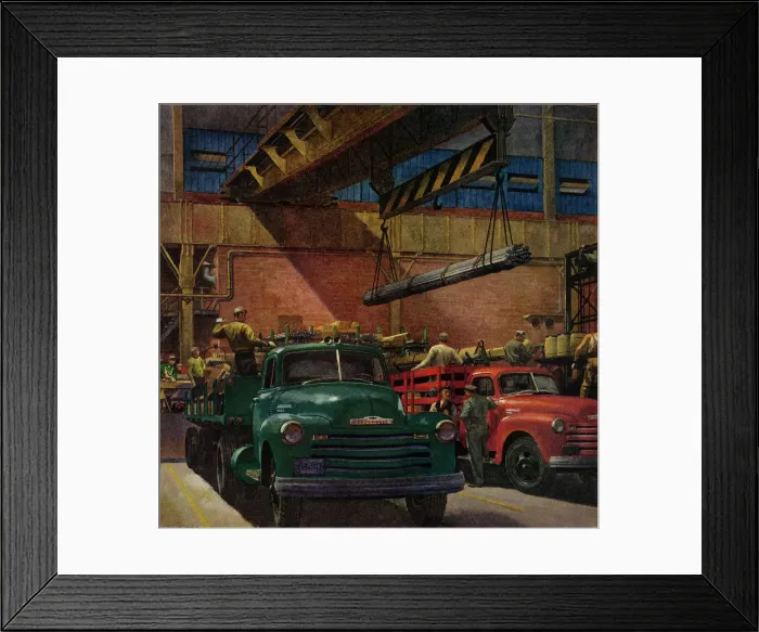 Framed Print : Loading Trucks Framed Print : Loading Trucks