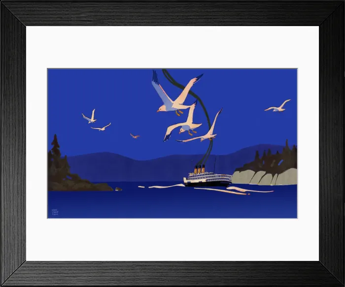Framed Print : Seagulls Following Ship Date: 1917 Framed Print : Seagulls Following Ship Date: 1917