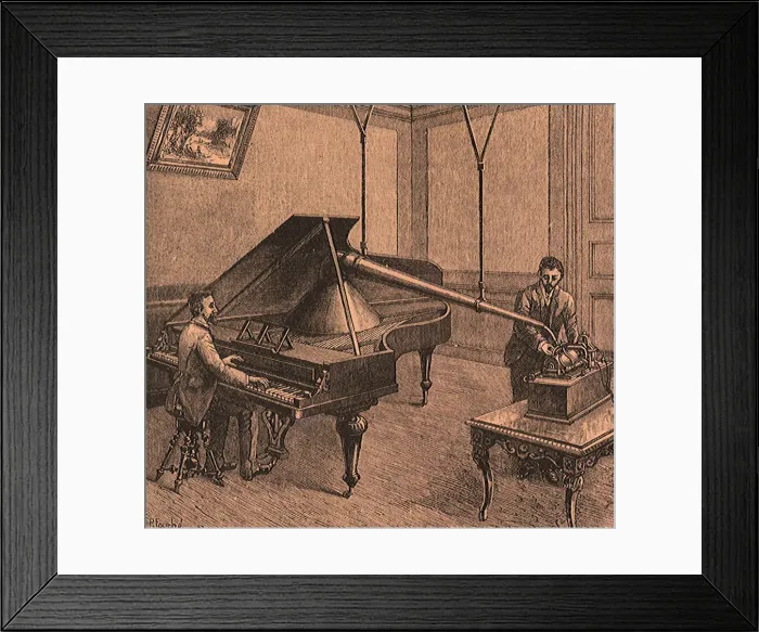 Framed Print : Early Recording Machine Framed Print : Early Recording Machine