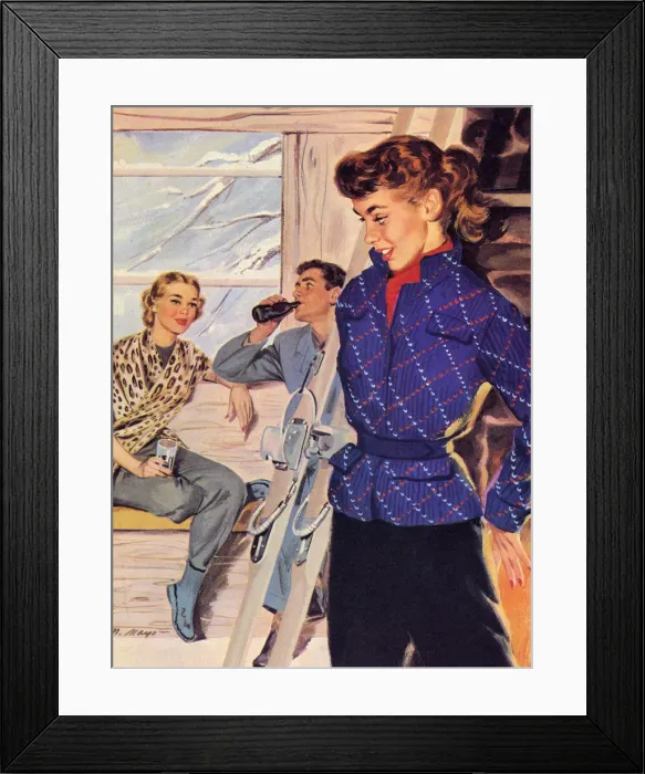 Framed Print : Skiing Lodge Framed Print : Skiing Lodge