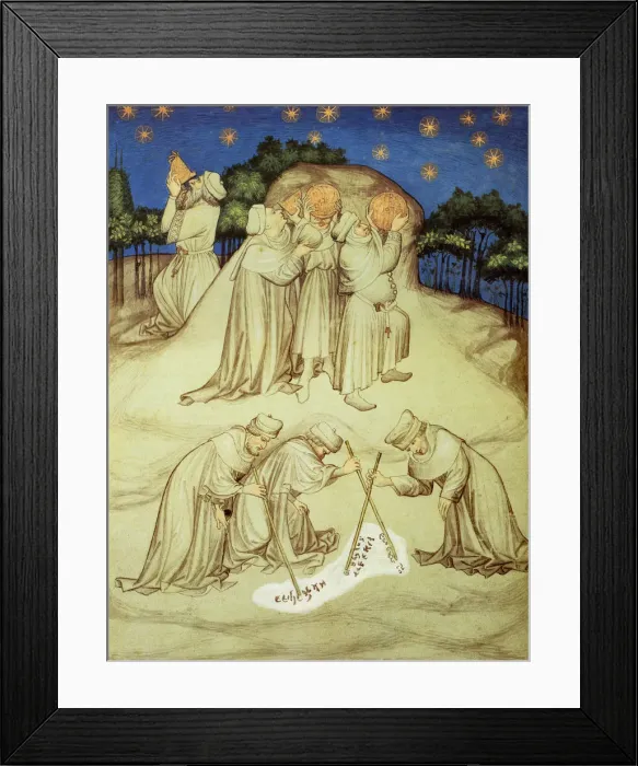 Framed Print : Astronomers Using Astrolabes Date: 1450 Framed Print : Astronomers Using Astrolabes Date: 1450