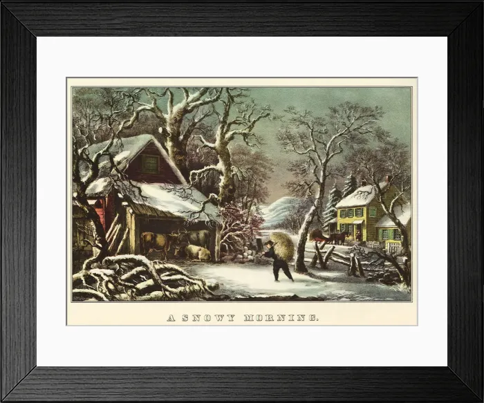 Framed Print : A Snowy Morning Date: 1856 Framed Print : A Snowy Morning Date: 1856