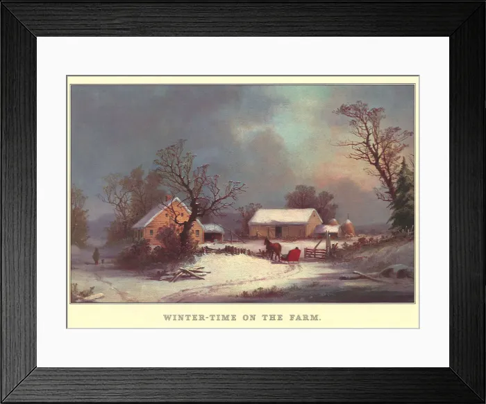 Framed Print : Winter-Time on the Farm Date: 1856 Framed Print : Winter-Time on the Farm Date: 1856