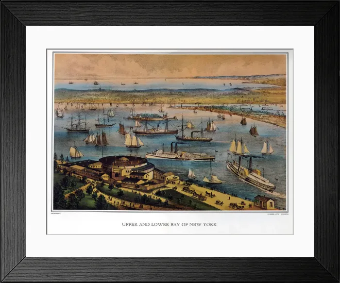 Framed Print : Upper and Lower Bay of New York Framed Print : Upper and Lower Bay of New York