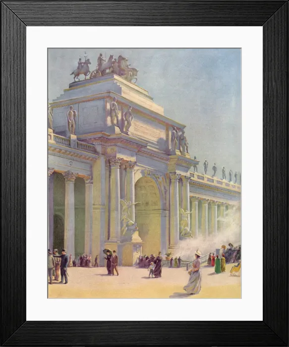 Framed Print : Classical Building. Chicago. Date: 1893 Framed Print : Classical Building. Chicago. Date: 1893