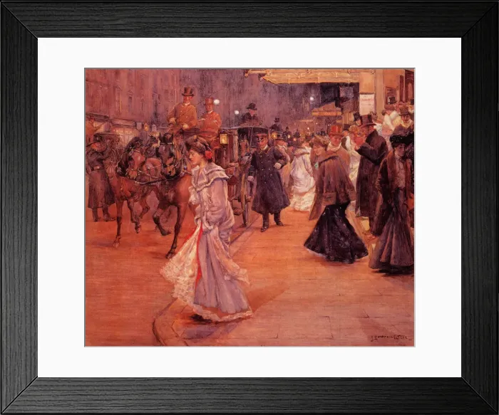 Framed Print : People Depart Theatre Framed Print : People Depart Theatre
