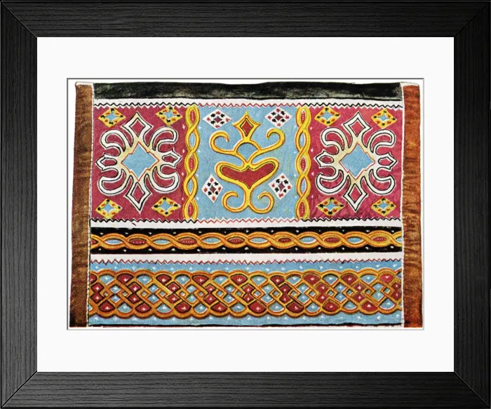 Framed Print : African Emboidered Bag Framed Print : African Emboidered Bag