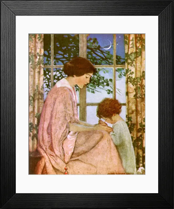 Framed Print : Mother, Child in Prayer Date: 1923 Framed Print : Mother, Child in Prayer Date: 1923