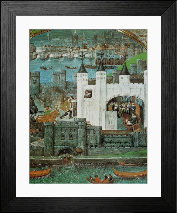 Framed Print : Tower of London 1450 Date: 1450 Framed Print : Tower of London 1450 Date: 1450
