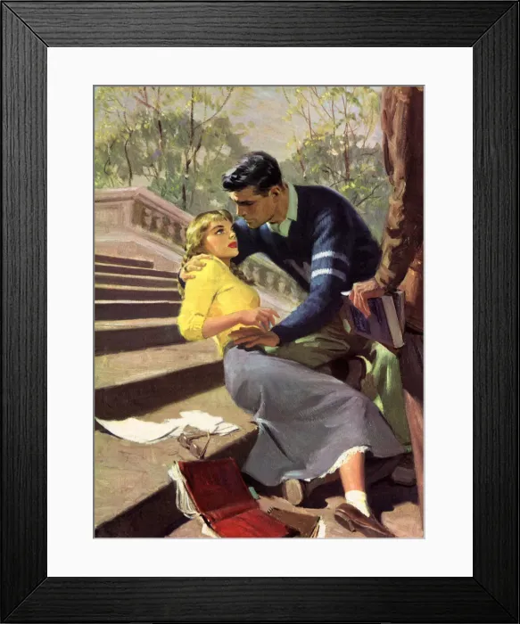Framed Print : Letterman Rescues Coed Framed Print : Letterman Rescues Coed