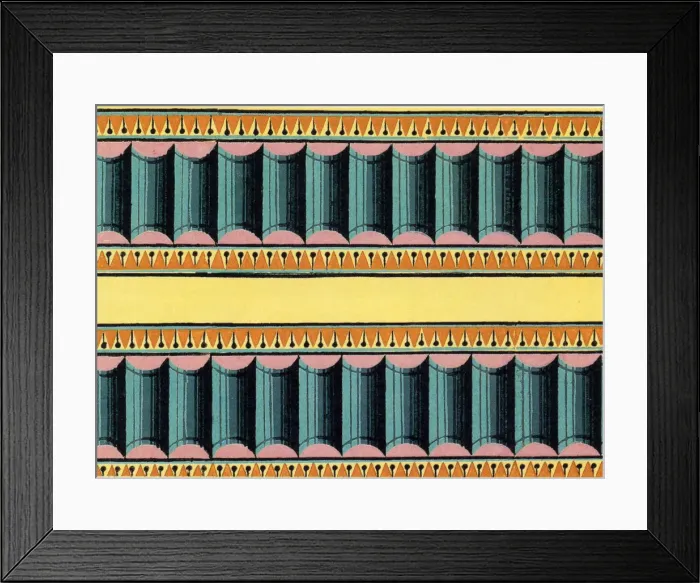 Framed Print : Banded Repetitive Motif Date: 1800 Framed Print : Banded Repetitive Motif Date: 1800