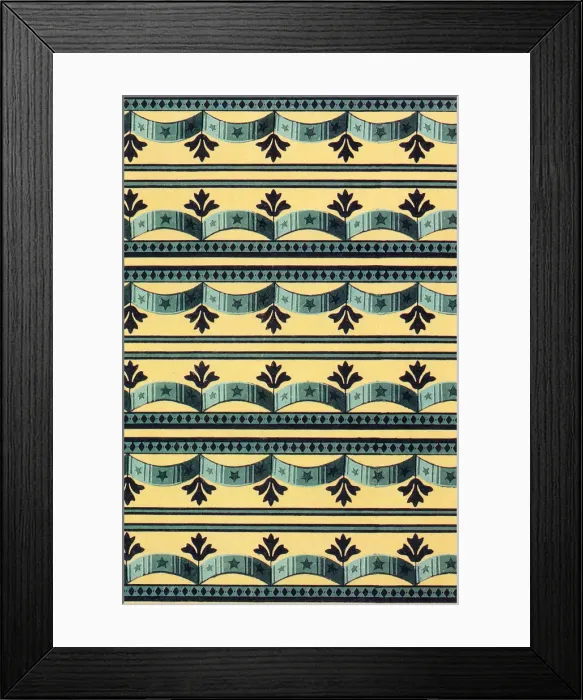 Framed Print : Scallop Repeat Pattern Date: 1808 Framed Print : Scallop Repeat Pattern Date: 1808