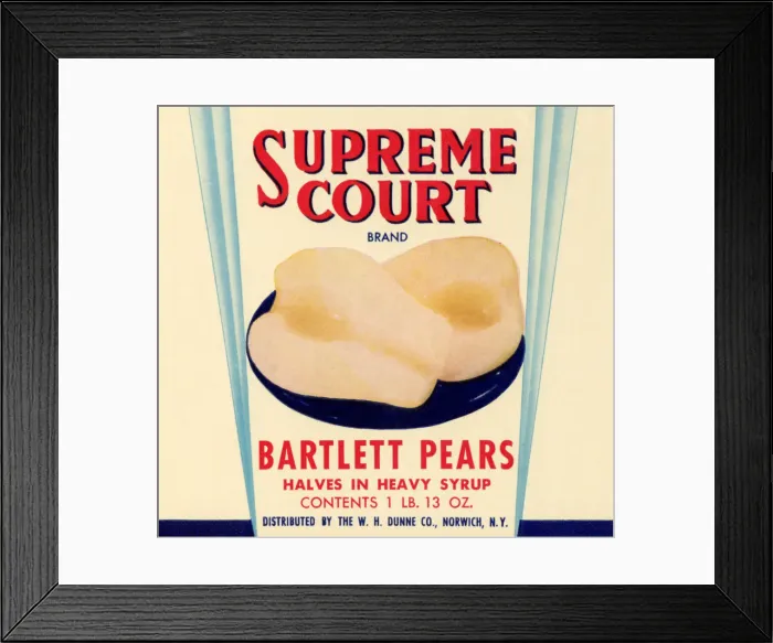 Framed Print : Bartlett Pear Label Framed Print : Bartlett Pear Label