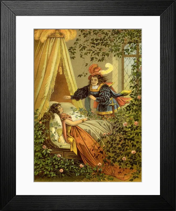 Framed Print : Sleeping Beauty Date: 1880 Framed Print : Sleeping Beauty Date: 1880