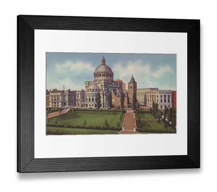 Framed Print : First Church of Christ. Boston. Date: 1935 Framed Print : First Church of Christ. Boston. Date: 1935