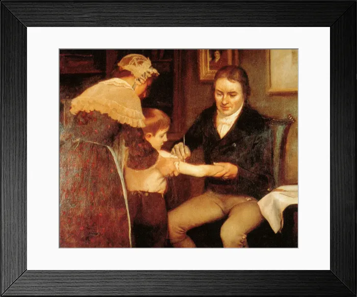 Framed Print : Jenner Vaccinating Boy Date: 1915 Framed Print : Jenner Vaccinating Boy Date: 1915