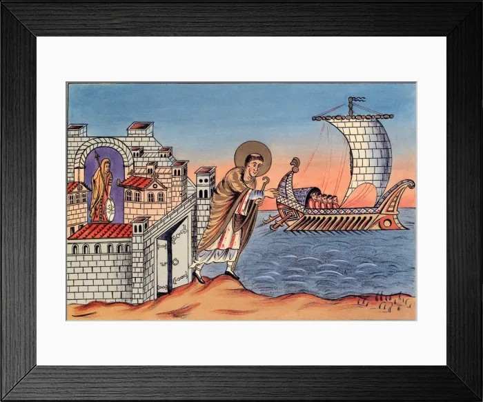 Framed Print : Saint Jerome Departs Date: 850 Framed Print : Saint Jerome Departs Date: 850