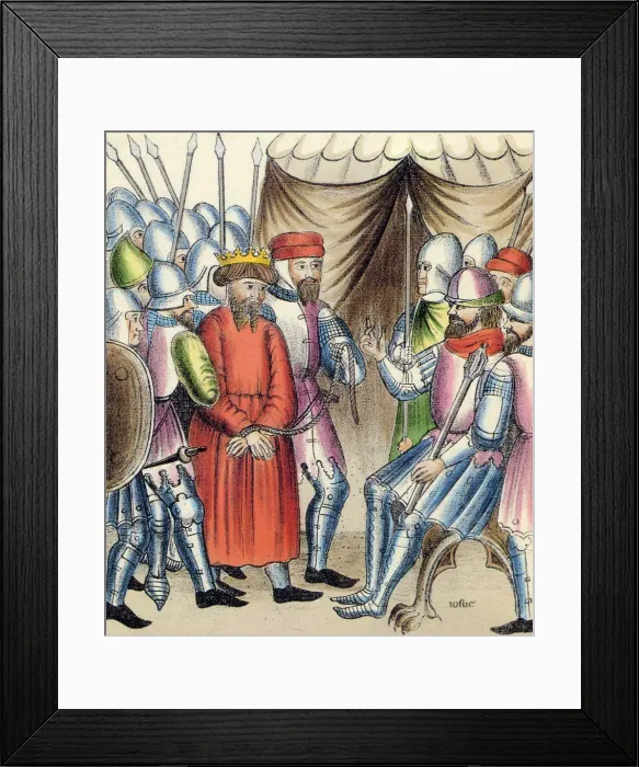 Framed Print : Defeated King 1400 Date: 1400 Framed Print : Defeated King 1400 Date: 1400