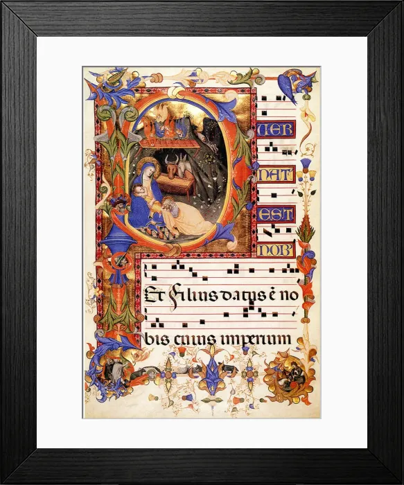 Framed Print : Christmas Hymn Date: 1375 Framed Print : Christmas Hymn Date: 1375