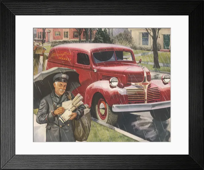 Framed Print : Neither Sleet nor... Date: 1947 Framed Print : Neither Sleet nor... Date: 1947