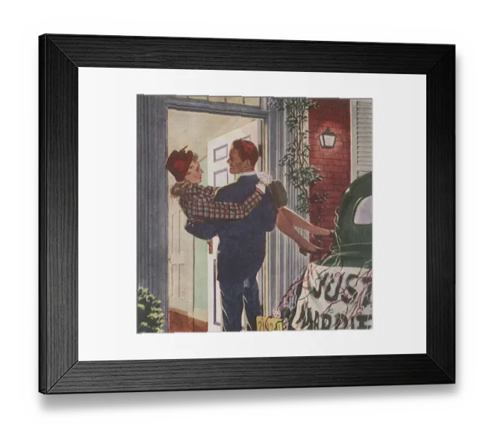 Framed Print : Newlyweds Beginning Date: 1947 Framed Print : Newlyweds Beginning Date: 1947