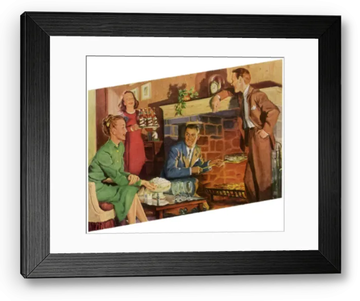 Framed Print : Couples Relax Together Date: 1947 Framed Print : Couples Relax Together Date: 1947