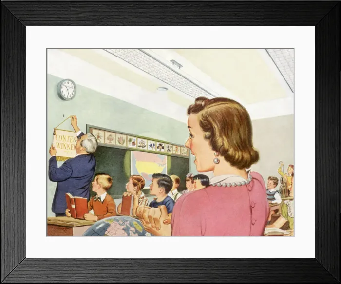 Framed Print : Prize-Winning Class Date: 1950 Framed Print : Prize-Winning Class Date: 1950